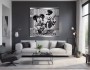 Donald-SECURITY Maus POPART WANDBILD GRAU