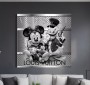 Donald-SECURITY Maus POPART WANDBILD GRAU