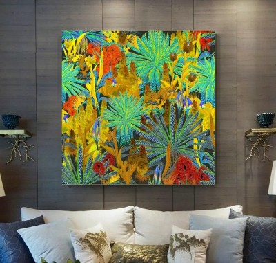 Dschungel Blätter Modern Wandbild Pop-Art Abstrakt