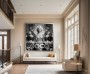 Marilyn Monroe Coco Schwarz-Weiß Wandbild Blumen