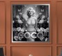 Marilyn Monroe Coco Schwarz-Weiß Wandbild Blumen