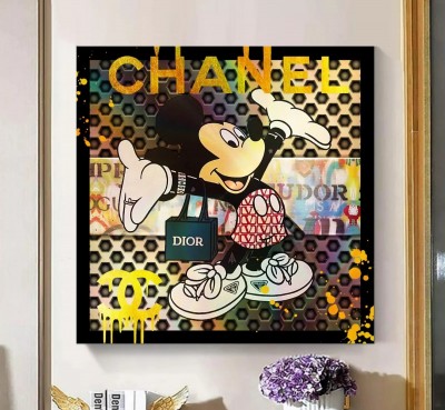 Micky Pop-Art Lv Schwarz-Bunt