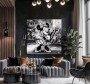 Lv Minnie Wandbild Graffiti Pop-Art Grau
