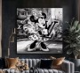 Lv Minnie Wandbild Graffiti Pop-Art Grau