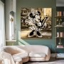 LV Minnie Wandbild Graffiti Pop-Art Gold-Gelb
