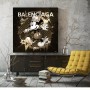 LV Micky Balenciag Wandbild Pop-Art Goldbraun
