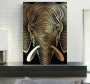 Elefant Schwarz Gold-Optik Modern Abstrakt Tiere Kunst