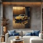 Goldener Porsche Auto Wandbild Modern Loft