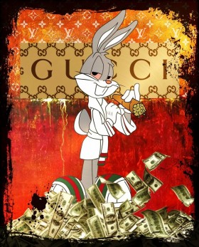Bugs Bunny LV Pop-Art bunt Comic Hase rot Cartoon Bugs Bunny LV Pop-Art bunt Comic Hase rot Cartoon