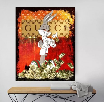 Bugs Bunny LV Pop-Art bunt Comic Hase rot Cartoon
