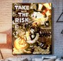 Dagobert Take the Risk Comic Wandbild Gold Gelb