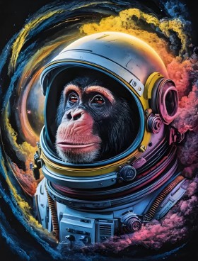 Astronaut-Affe Planet der Affen buntes Wandbild Film