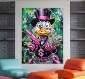 LV Dagobert Comic Wandbild Pop Art