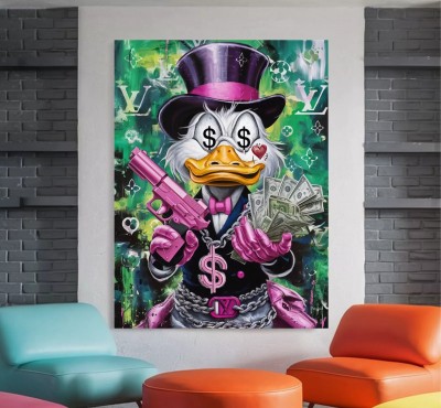LV Dagobert Comic Wandbild Pop Art