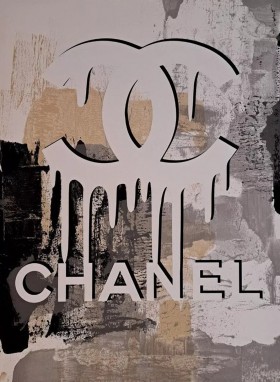 Chanel auf abstrakter Kunst Wandbild modern Chanel auf abstrakter Kunst Wandbild modern