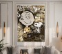 Peanuts Charlie Brown Snoopy Pop Art Graffiti Gold