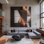 Abstraktes Wandbild Kunst Kupferfarben Modern