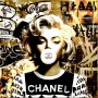 Marilyn Monroe Popart Urban Brands Graffiti Goldgelb