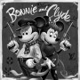 Minni und Micky Bonnie und Clyde Wandbild Grau
