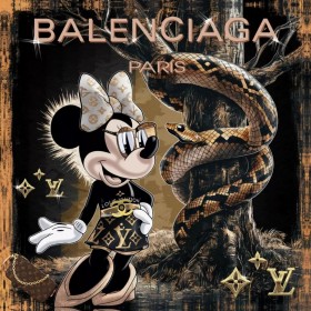 LV Minnie BCiaga Schlange Pop-Art Wandbild LV Minnie BCiaga Schlange Pop-Art Wandbild