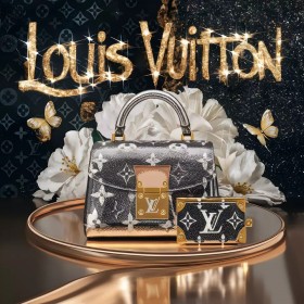 Louis Vuitton Taschen Wandbild Modern Blumen
