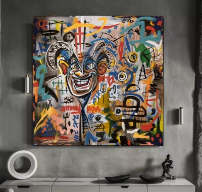 Abstrakte Kunst Basquiat Stil bunt Graffiti modern