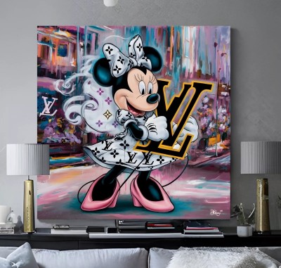 LV Minnie Wandbild Graffiti Pop-Art Bunt