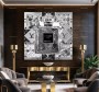 Coco Parfum Pop Art LV Wandbild Schwarz Weiss