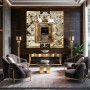 Coco Parfum Pop Art LV Wandbild Gold Optik