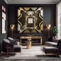 Coco Parfum LV Art Deco Wandbild Goldgelb