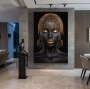 Frau Goldschmuck abstrakt moderne Kunst schwarz