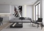 Frau Schwarz Weiss Rot Modern Loft Abstrakt