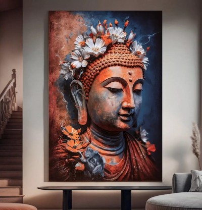 Buddha Blumen Blüten Feng Shui Wandbild Modern