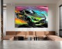 Mercedes AMG Auto Abstrakt Bunt Wandbild Modern