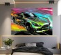 Mercedes AMG Auto Abstrakt Bunt Wandbild Modern