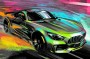 Mercedes AMG Auto Abstrakt Bunt Wandbild Modern