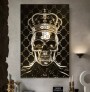 Skull Schädel Totenkopf Schwarz Gold Optik