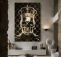 Skull Schädel Totenkopf Schwarz Gold Optik