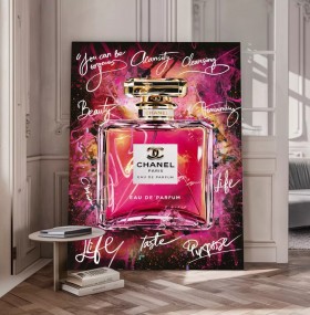 Coco Parfum Rosa Pink Blumen Wandbild
