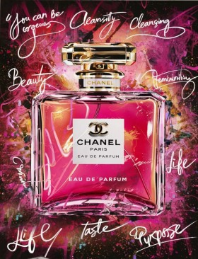 Coco Parfum Rosa Pink Blumen Wandbild