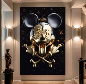 Micky LV Popart Goldoptik Modernes Kult SW
