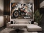 Chopper Motorrad Wandbild Route 66