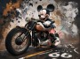 Chopper Motorrad Wandbild Route 66