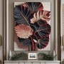 Bunte Blätter Modernes Natur Wandbild 3D Optik