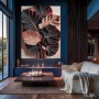 Bunte Blätter Modernes Natur Wandbild 3D Optik