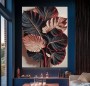 Bunte Blätter Modernes Natur Wandbild 3D Optik