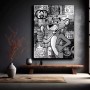 Pink Panther Popart Wandbild Schwarzweiß Graffiti