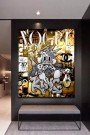 Dagobert Luxus Graffiti Vogue Wandbild Gold