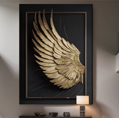 Engel Flügel Schwarz Wandbild Modern Abstrakt Kunst