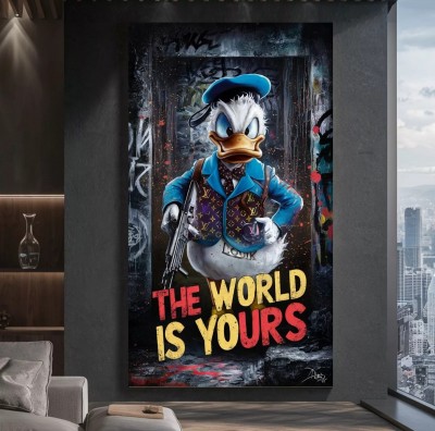 Donald Gangster Wandbild The World Is Yours